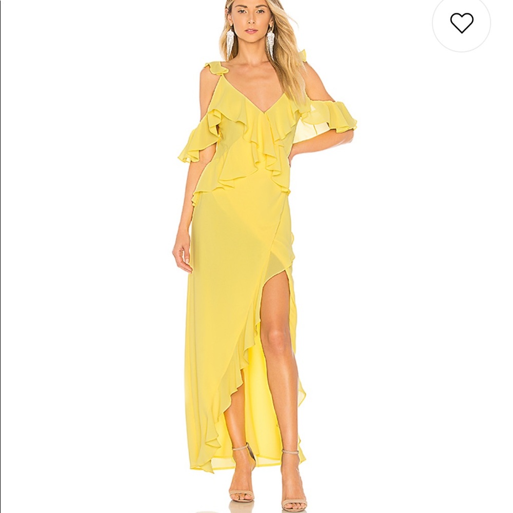 Michael Costello Gown Yellow